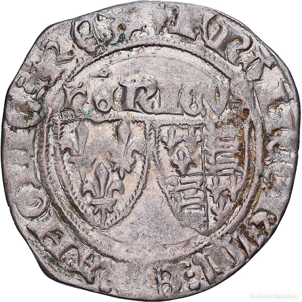 Monedas antiguas de Europa: [#1546673] Francia, Henri VI, Blanc aux &Eacute;cus, 1422, Saint-L&ocirc;, Vell&oacute;n, MBC, Duplessy:445