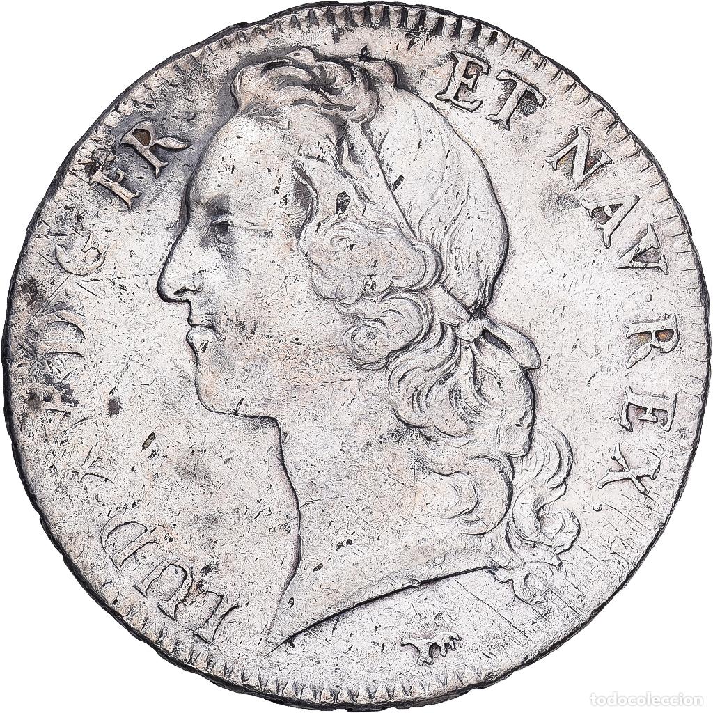 Monedas antiguas de Europa: [#1203175] Francia, Louis XV, Ecu aux branches d'olivier, 1749, Paris, Plata, BC+