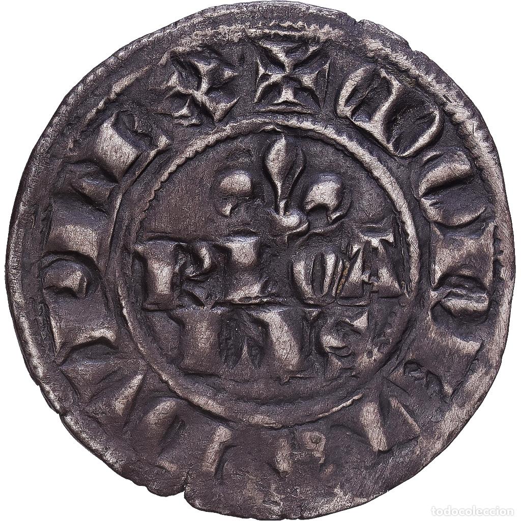 Monedas antiguas de Europa: [#1546675] Francia, Philippe IV le Bel, Double Parisis, 1295-1303, Vell&oacute;n, MBC+