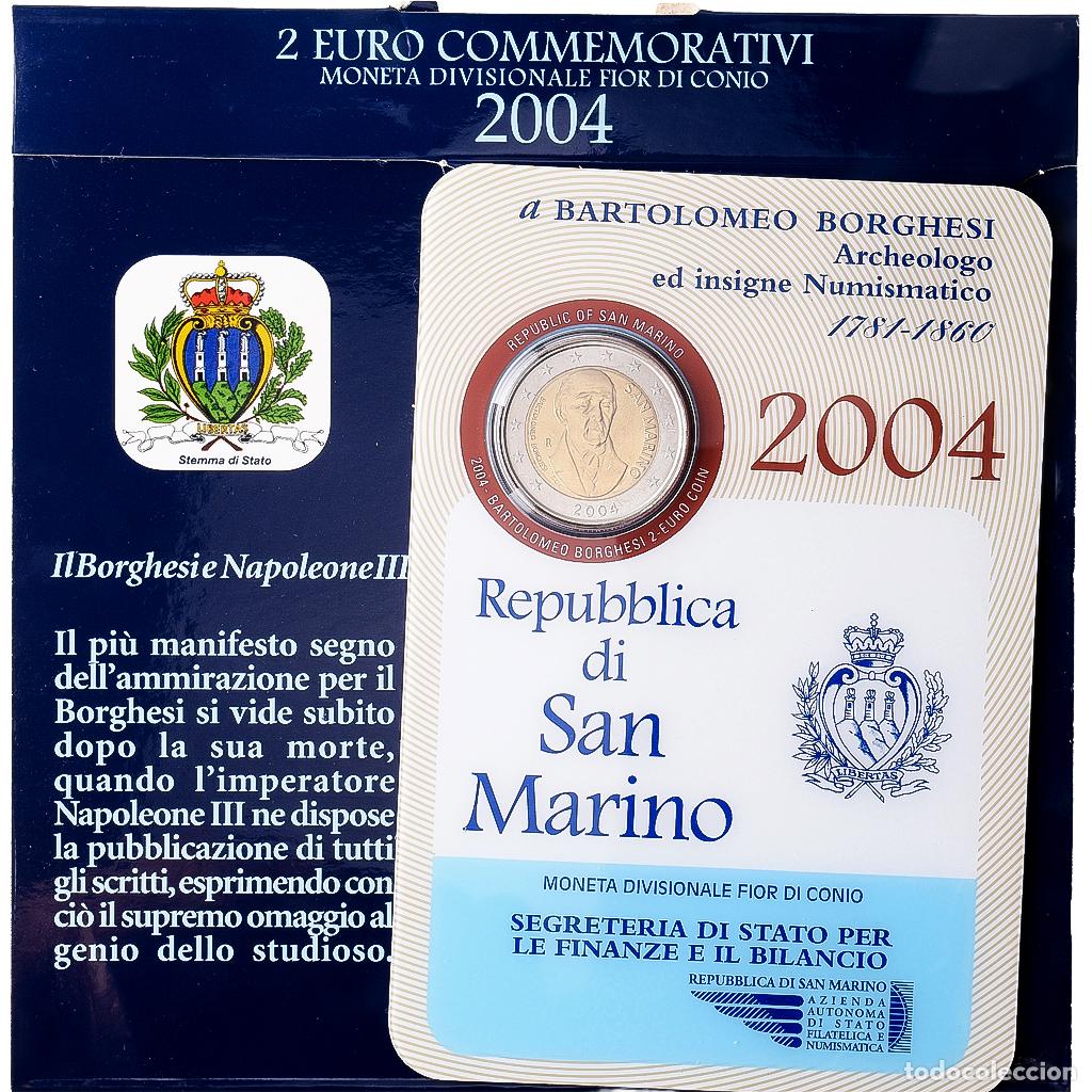 Monedas antiguas de Europa: [#1546834] San Marino, 2 Euro, Bartolomeo Borghesi, 2004, Rome, Bimet&aacute;lico, FDC