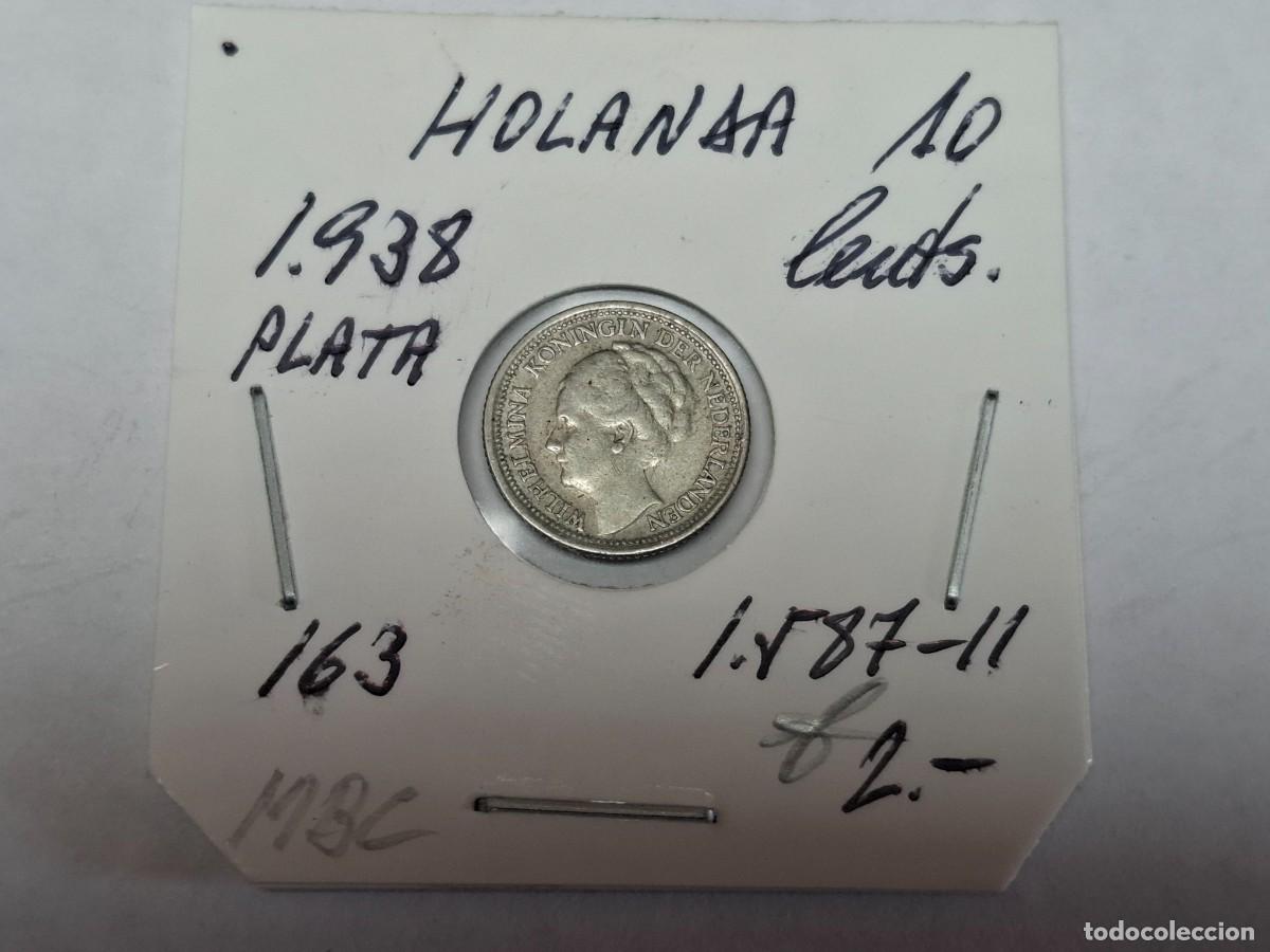 Monedas antiguas de Europa: 10 CENTIMOS de PLATA de 1938 KM 163 HOLANDA en MBC