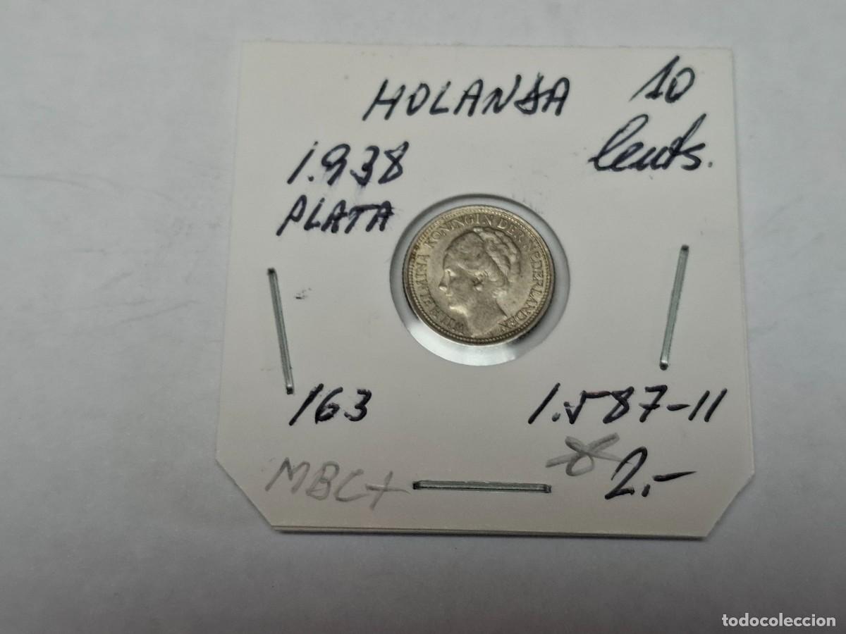 Monedas antiguas de Europa: 10 CENTIMOS de PLATA de 1938 KM 163 HOLANDA en MBC+