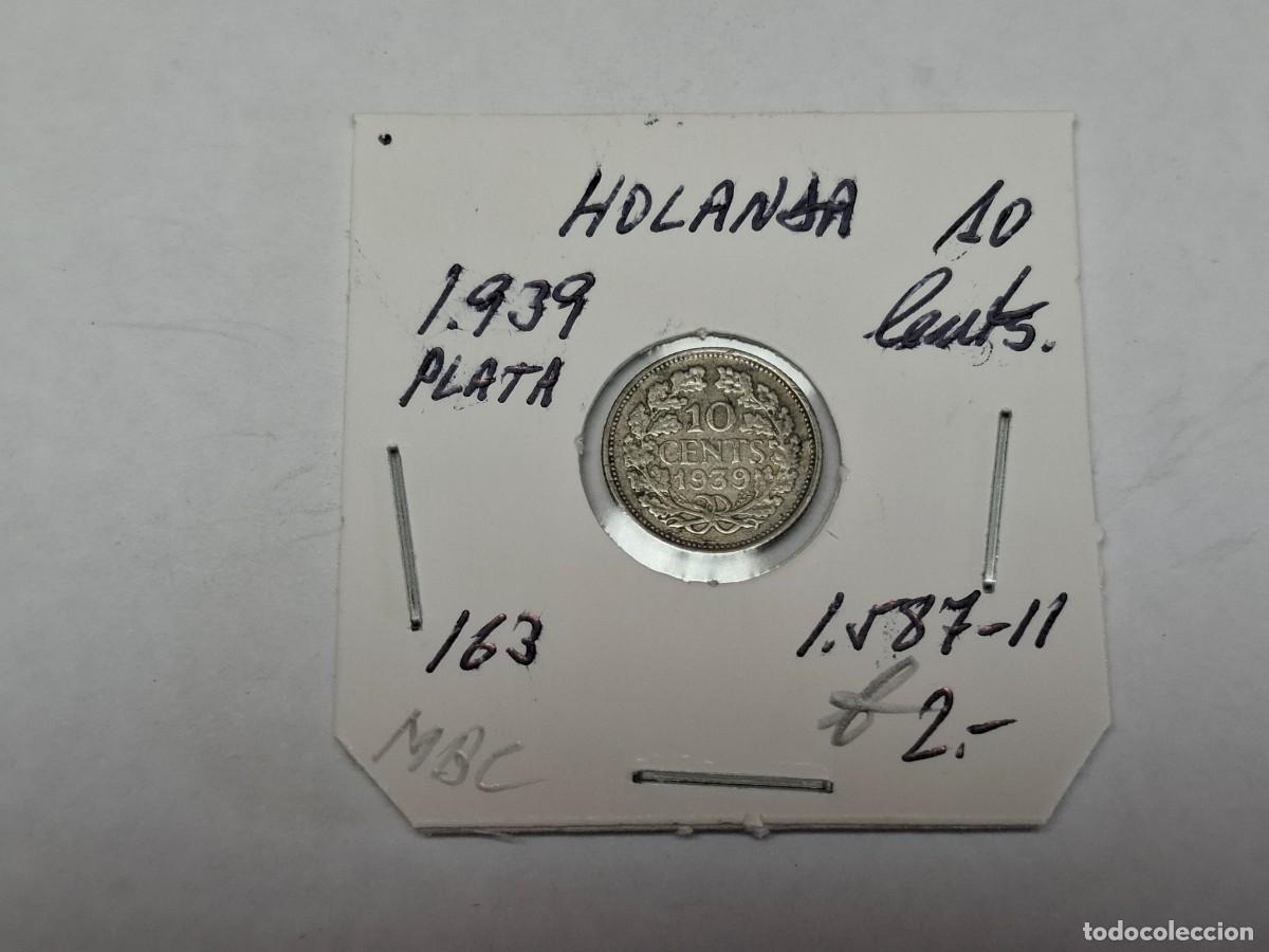 Monedas antiguas de Europa: 10 CENTIMOS de PLATA de 1939 KM 163 HOLANDA en MBC
