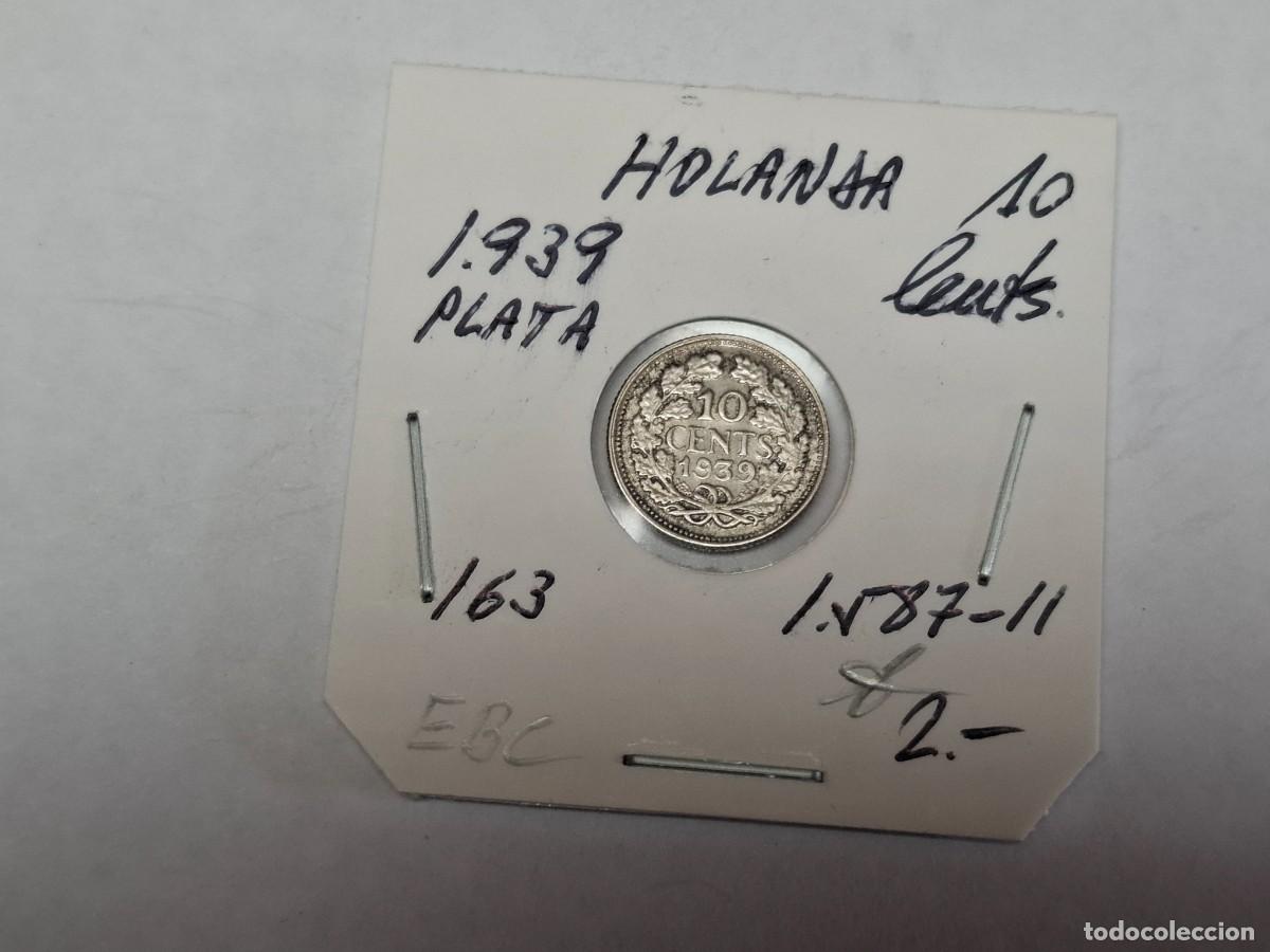 Monedas antiguas de Europa: 10 CENTIMOS de PLATA de 1939 KM 163 HOLANDA en EBC