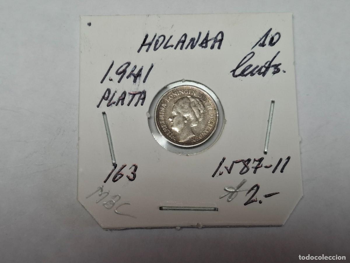 Monedas antiguas de Europa: 10 CENTIMOS de PLATA de 1941 KM 163 HOLANDA en MBC