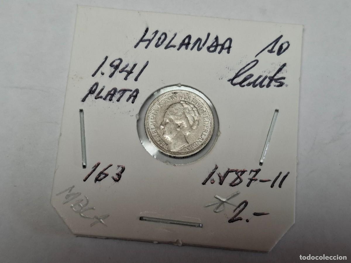 Monedas antiguas de Europa: 10 CENTIMOS de PLATA de 1941 KM 163 HOLANDA en MBC+