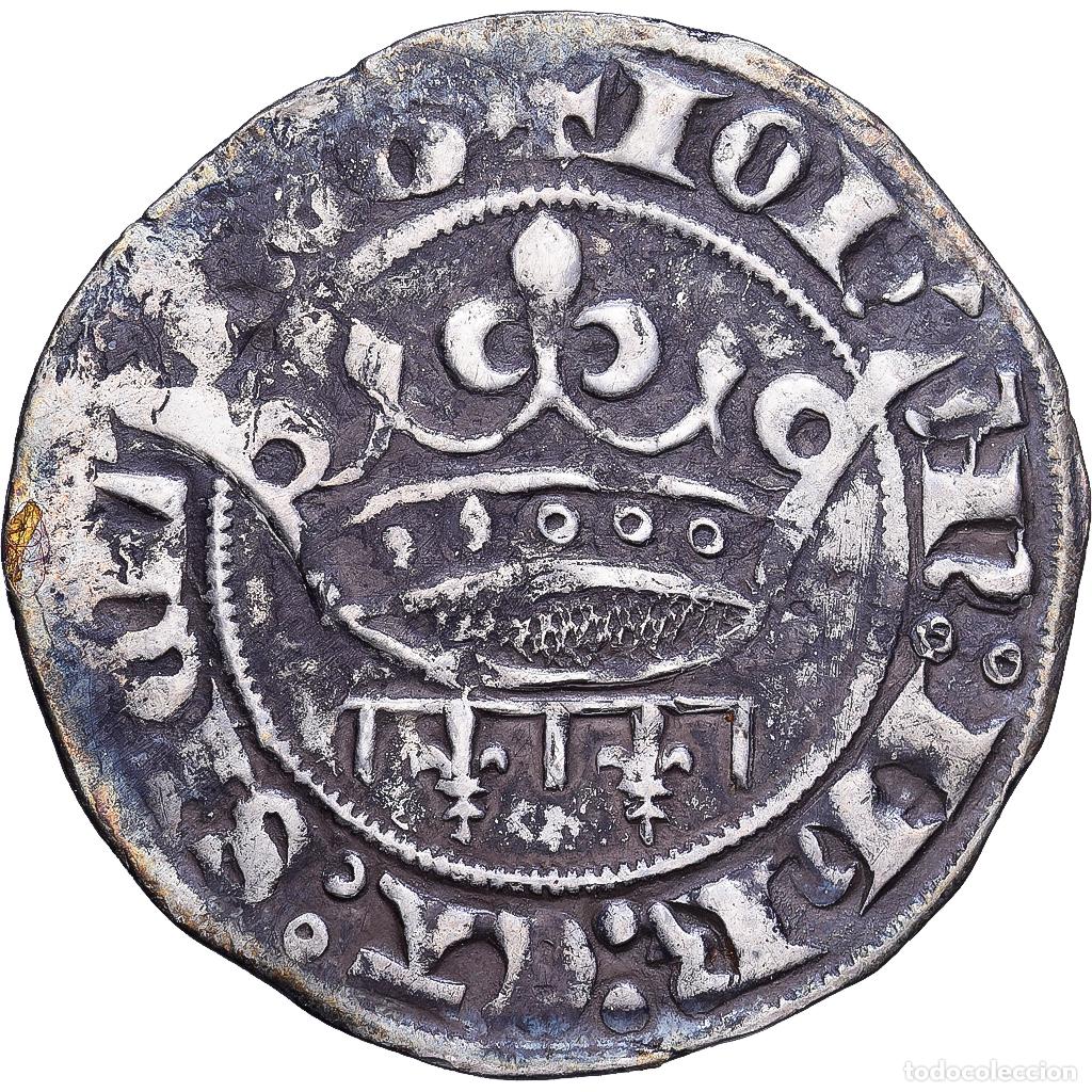 Monedas antiguas de Europa: [#1203237] County of Provence, Jeanne de Naples, Gros, 1369-1372, Vell&oacute;n, BC+