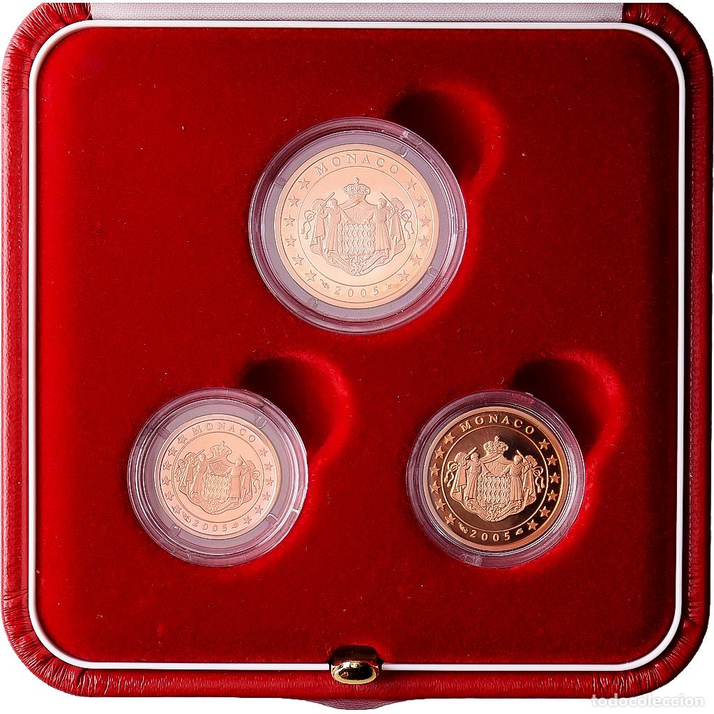Monedas antiguas de Europa: [#1546824] M&oacute;naco, Albert II, Set 1 ct., 2 cts. & 5 cts., Prueba, 2005, MDP, Cobre chapado