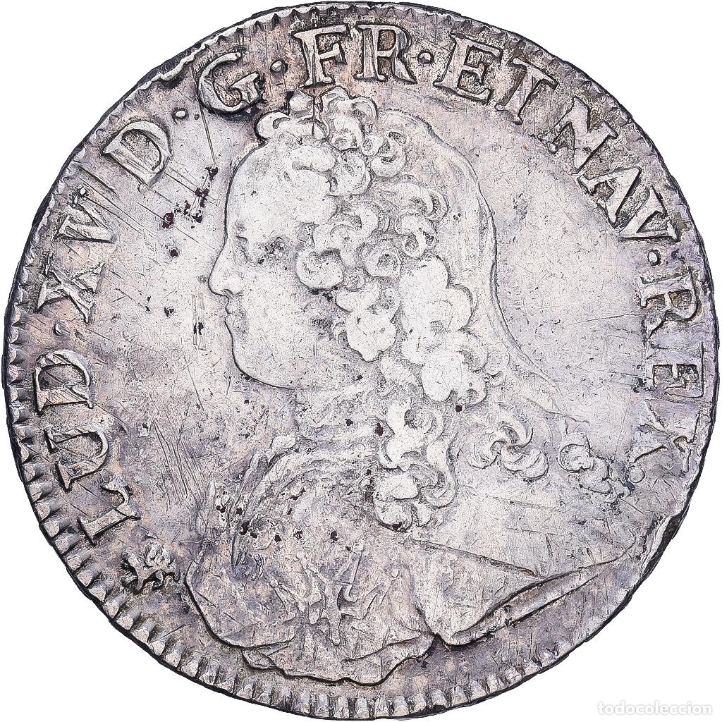 Monedas antiguas de Europa: [#1203176] Francia, Louis XV, Ecu aux branches d'olivier, 1734, Nantes, Plata, MBC