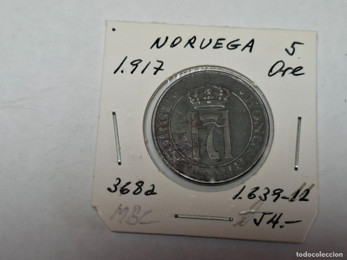 Monedas antiguas de Europa: 5 ORE de 1917 KM 368a NORUEGA en MBC