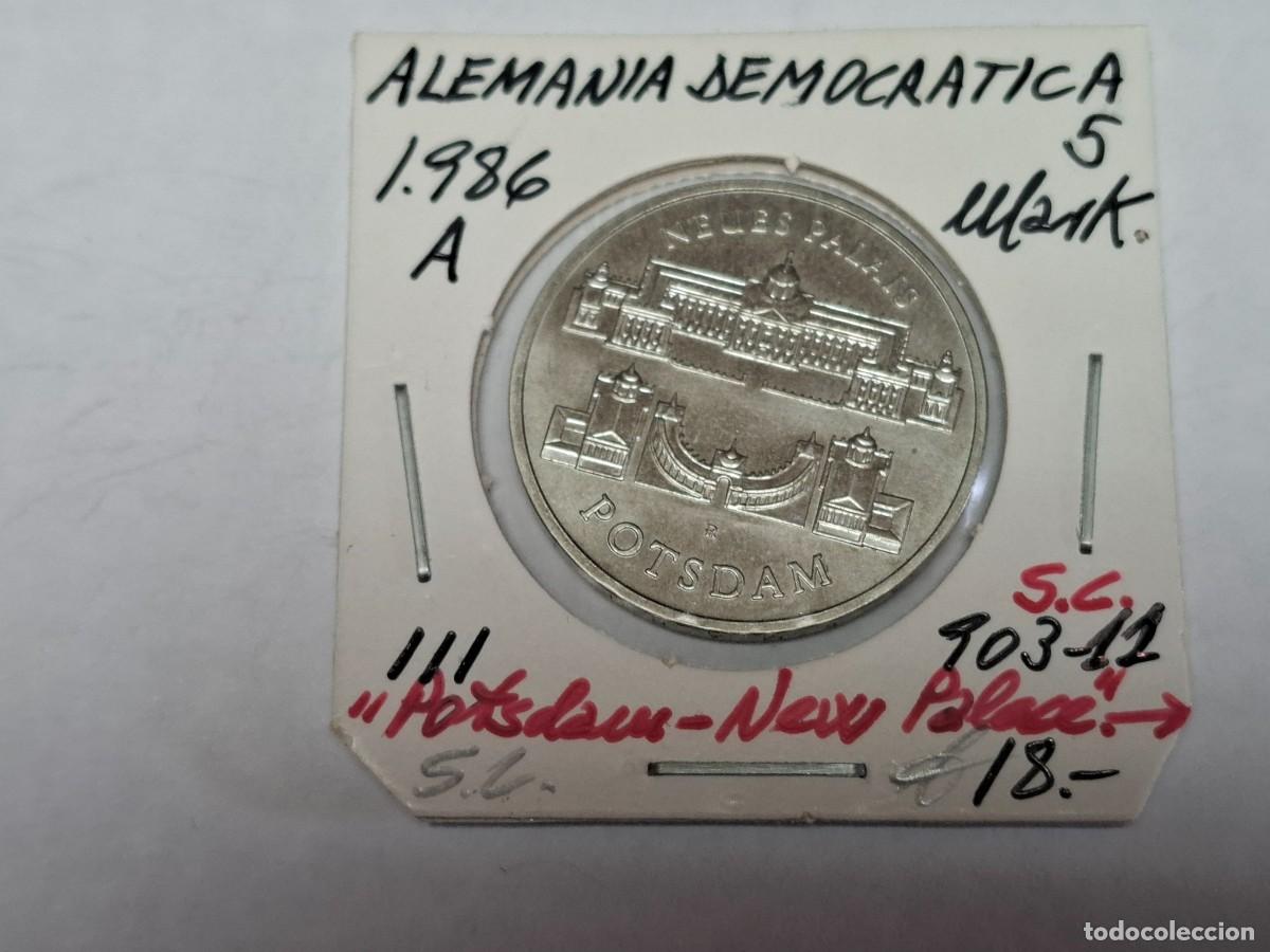 Monedas antiguas de Europa: 5 MARKS de 1986 A KM 111 ALEMANIA DEMOCRATICA en SIN CIRCULAR