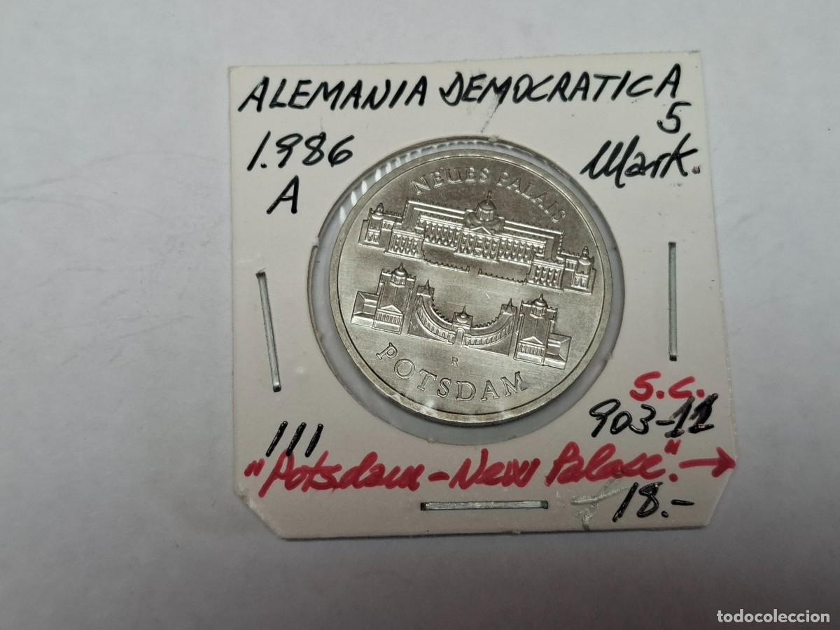 Monedas antiguas de Europa: 5 MARKS de 1986 A KM 111 ALEMANIA DEMOCRATICA en SIN CIRCULAR