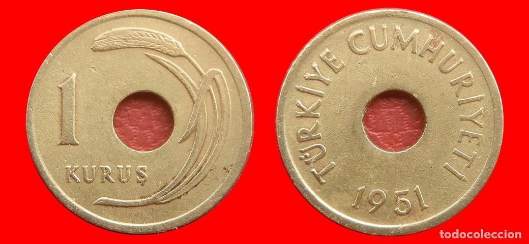 Monedas antiguas de Europa: 1 KURUS 1951 TURQUIA-155145