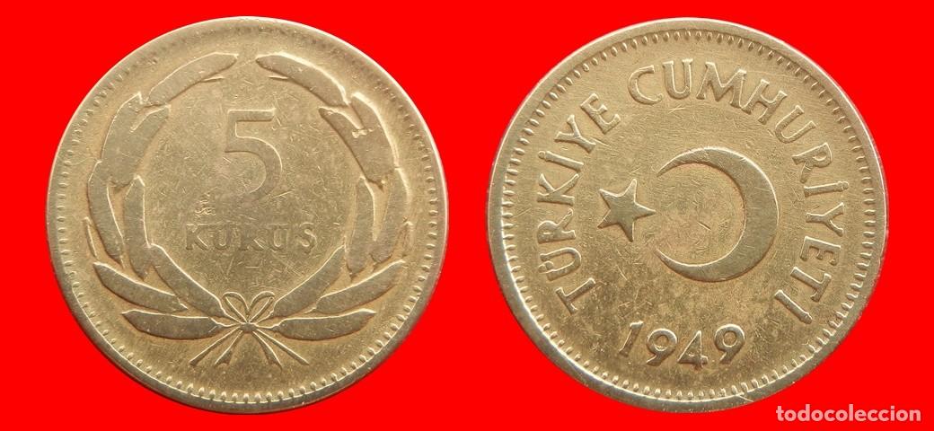 Monedas antiguas de Europa: 5 KURUS 1949 TURQUIA-155147