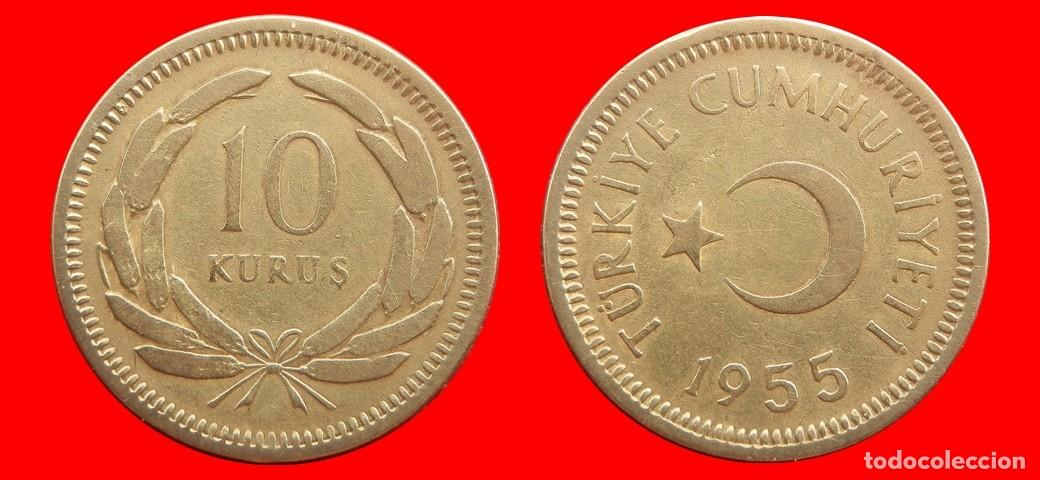 Monedas antiguas de Europa: 10 KURUS 1955 TURQUIA-155150