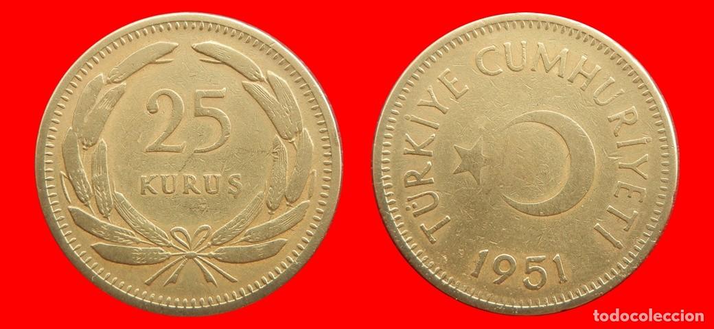 Monedas antiguas de Europa: 25 KURUS 1951 TURQUIA-155152
