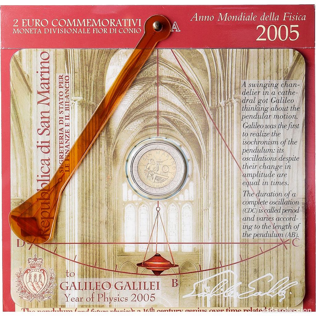 Monedas antiguas de Europa: [#1546835] San Marino, 2 Euro, Galileo Galilei, 2005, Rome, Bimet&aacute;lico, FDC