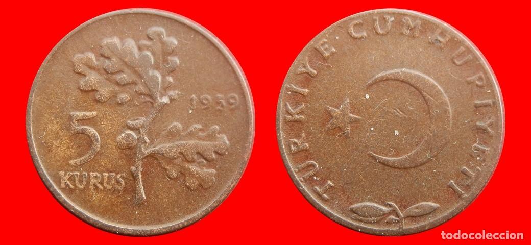 Monedas antiguas de Europa: 5 KURUS 1959 TURQUIA-155155