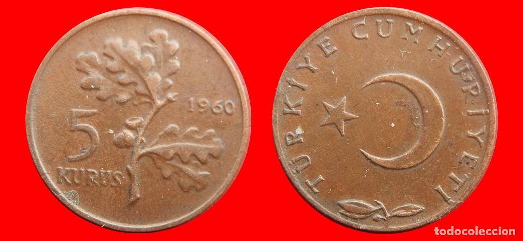 Monedas antiguas de Europa: 5 KURUS 1960 TURQUIA-155156