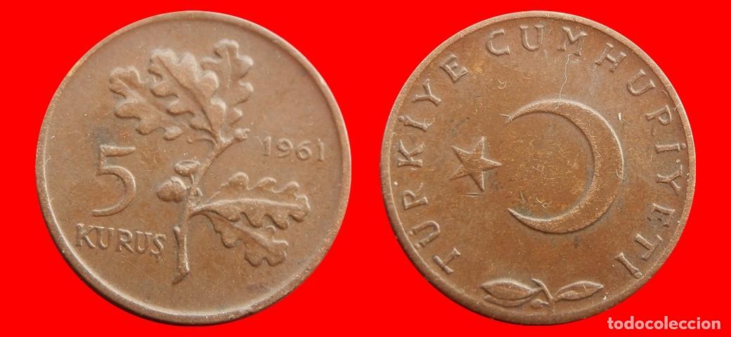 Monedas antiguas de Europa: 5 KURUS 1961 TURQUIA-155157