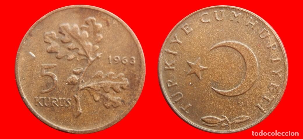 Monedas antiguas de Europa: 5 KURUS 1963 TURQUIA-155159