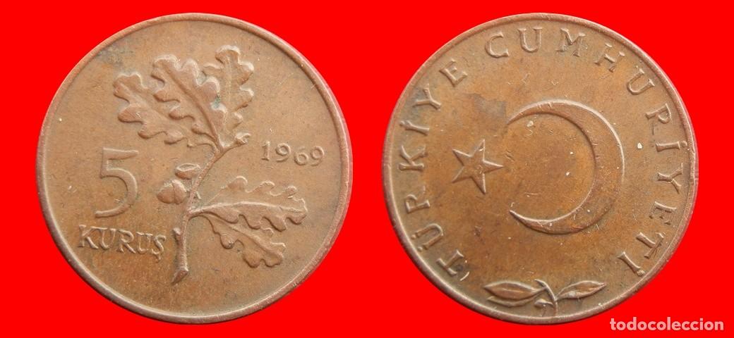 Monedas antiguas de Europa: 5 KURUS 1969 TURQUIA-155160