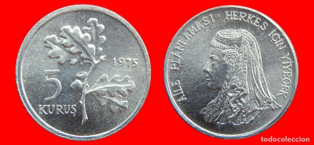 Monedas antiguas de Europa: 5 KURUS 1975 TURQUIA-155161