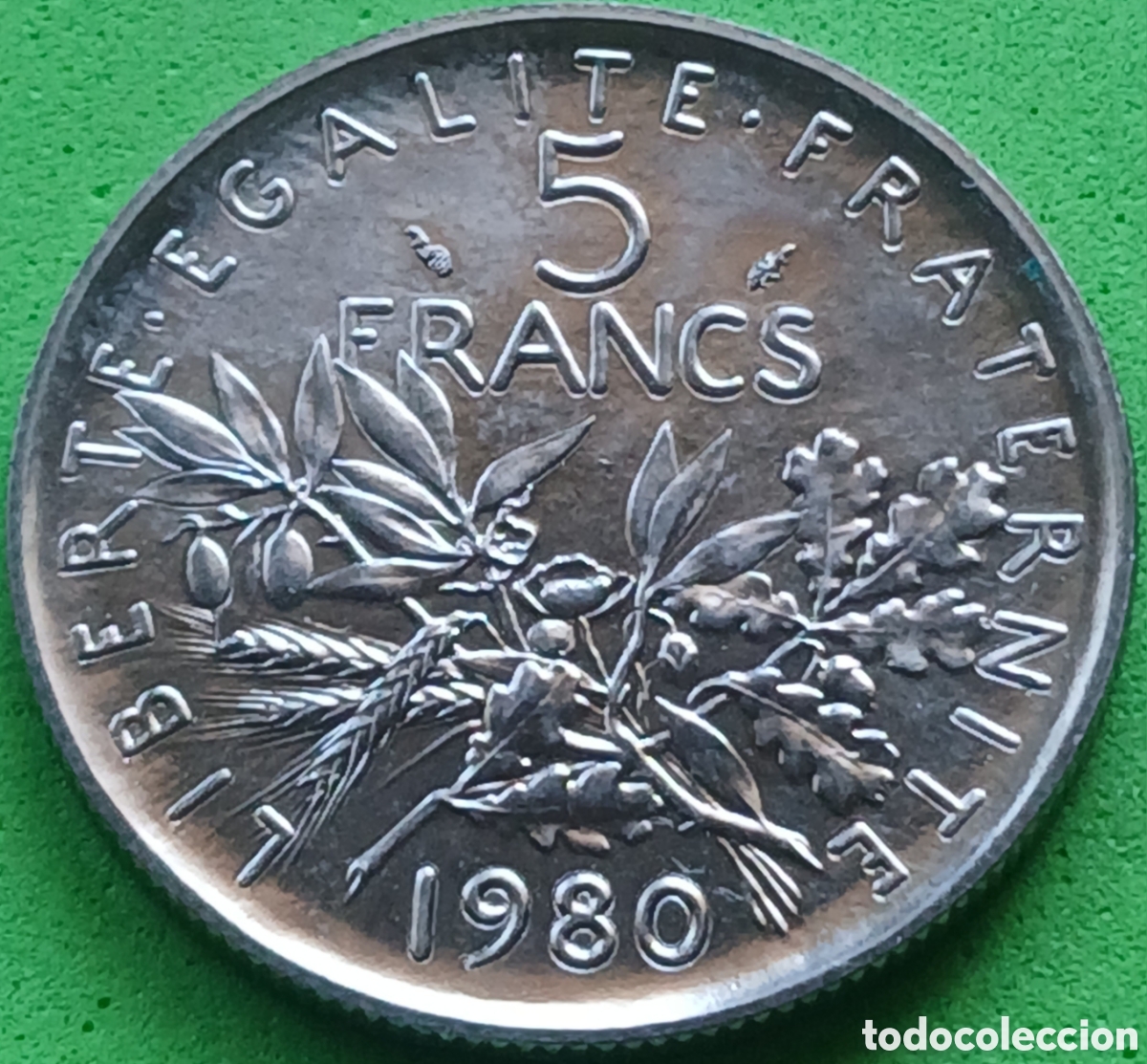 Monedas antiguas de Europa: Francia 5 francos 1980 km#926a SET , RARA (R)!!