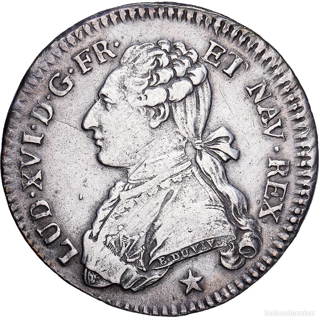 Monedas antiguas de Europa: [#1203188] Francia, Louis XVI, 1/5 &Eacute;cu aux branches d'olivier, 1788, Marseilles, Plata
