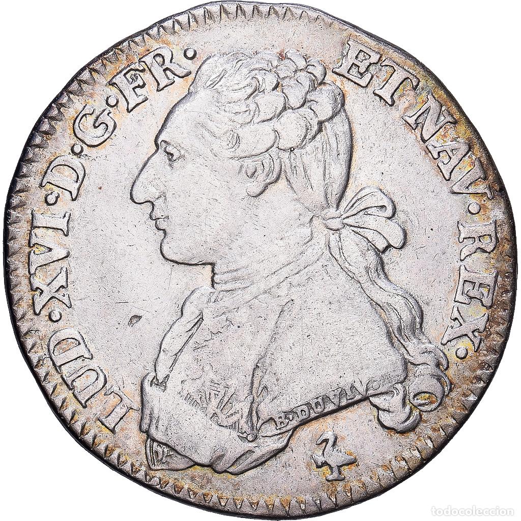 Monedas antiguas de Europa: [#1203189] Francia, Louis XVI, 1/5 &Eacute;cu aux branches d'olivier, 1781, Paris, Plata, BC+