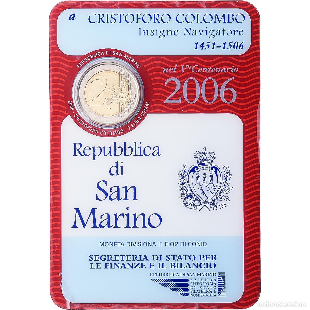 Monedas antiguas de Europa: [#1546603] San Marino, 2 Euro, Christopher Colombus, 2006, Rome, Bimet&aacute;lico, FDC, KM:478