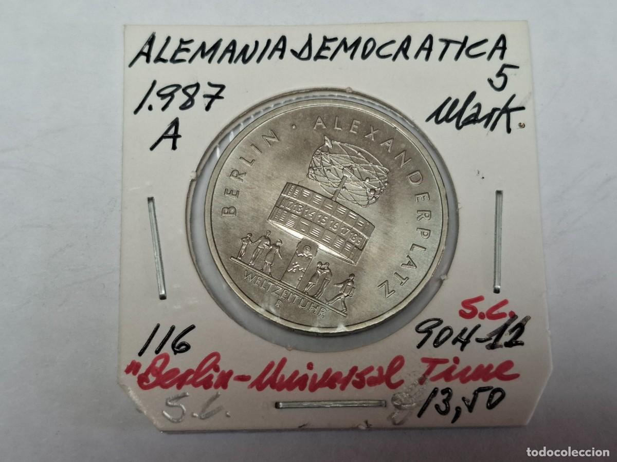 Monedas antiguas de Europa: 5 MARKS de 1987 A KM 116 ALEMANIA DEMOCRATICA en SIN CIRCULAR