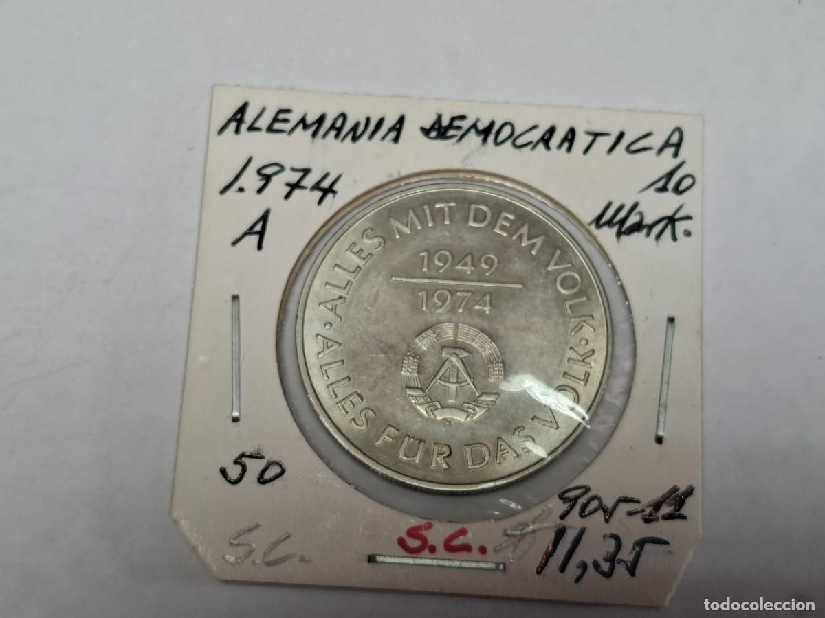 Monedas antiguas de Europa: 10 MARKS de 1974 A KM 50 ALEMANIA DEMOCRATICA en SIN CIRCULAR