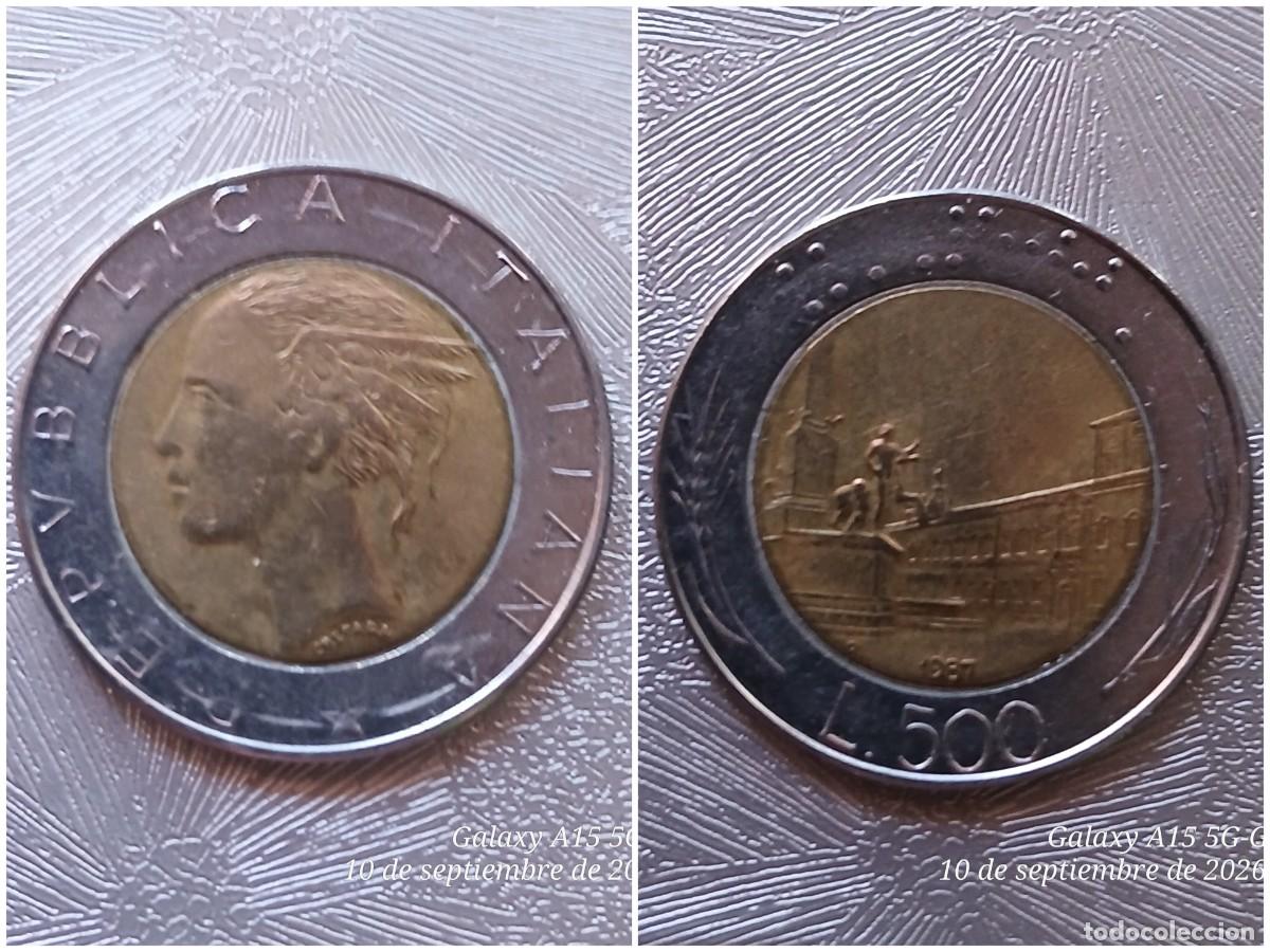 Monedas antiguas de Europa: Moneda de Italia. 500 liras, 1987.