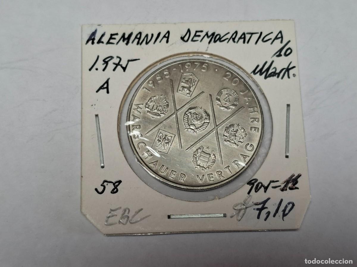 Monedas antiguas de Europa: 10 MARKS de 1975 A KM 58 ALEMANIA DEMOCRATICA en EBC