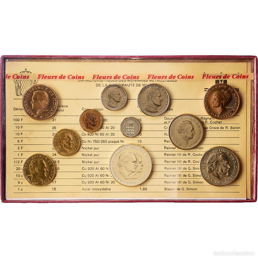 Monedas antiguas de Europa: [#1546866] M&oacute;naco, Coffret 1 c. &agrave; 100 frs., 1982, MDP, s&eacute;rie FDC, Sin informaci&oacute;n, FDC