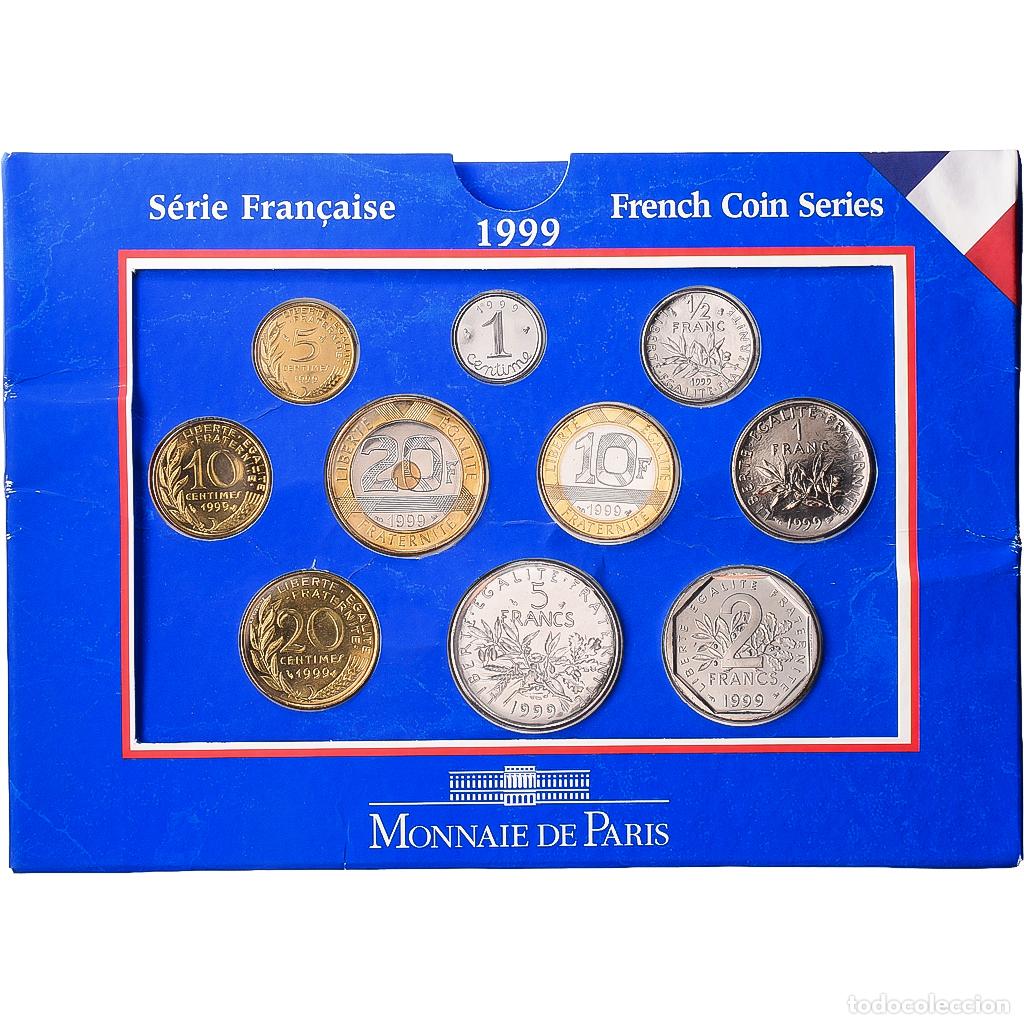 Monedas antiguas de Europa: [#1546897] Francia, Coffret 1 c. &agrave; 20 frs., S&eacute;rie Fran&ccedil;aise, 1999, MDP, S&eacute;rie BU, Sin