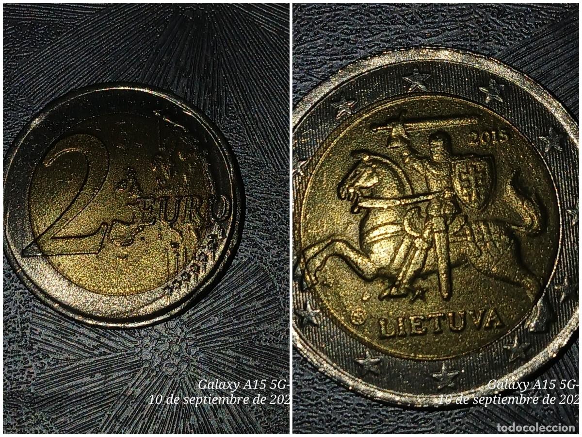 Monedas antiguas de Europa: Moneda de 2 &euro;. Lituania 2015. Errores. - Foto 2
