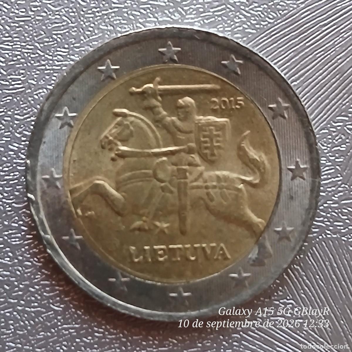 Monedas antiguas de Europa: Moneda de 2 &euro;. Lituania 2015. Errores. - Foto 4