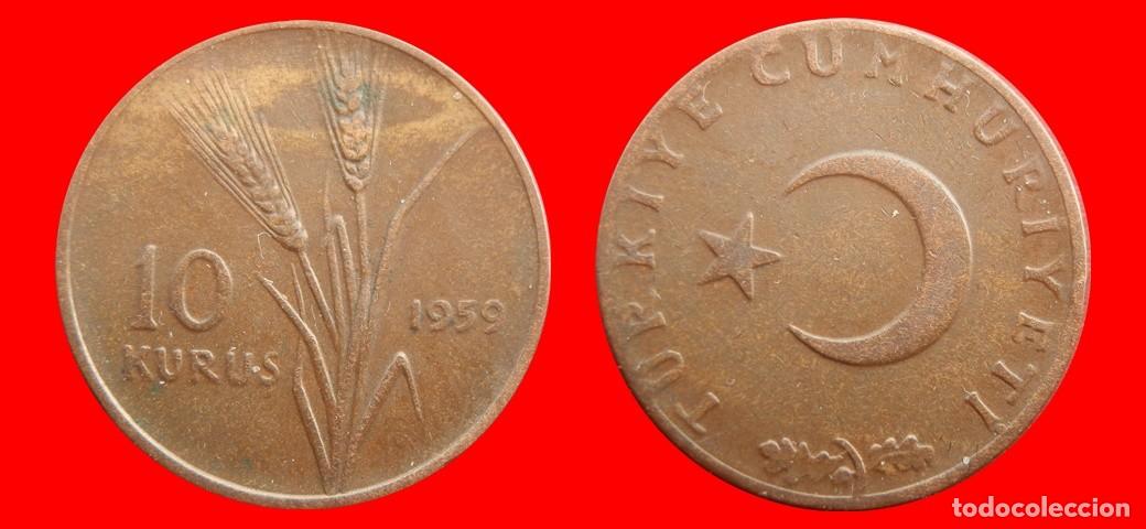 Monedas antiguas de Europa: 10 KURUS 1959 TURQUIA-155163