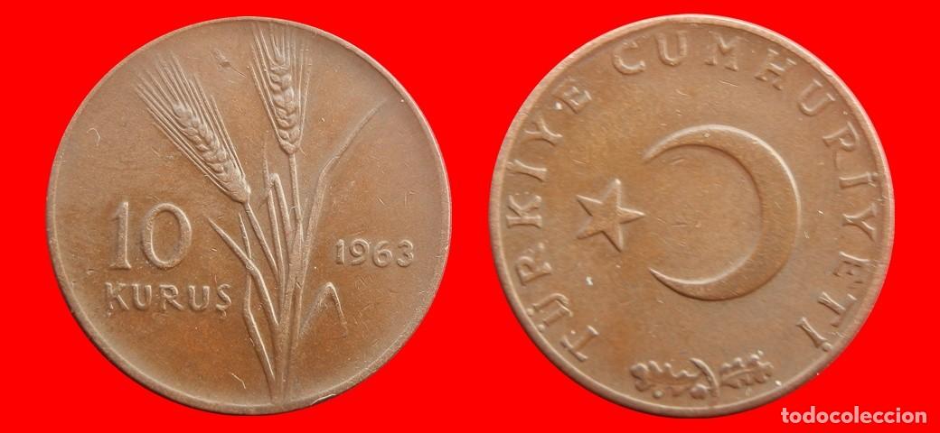 Monedas antiguas de Europa: 10 KURUS 1963 TURQUIA-155166
