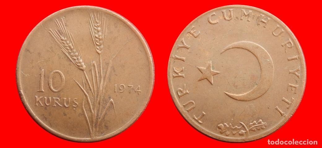 Monedas antiguas de Europa: 10 KURUS 1974 TURQUIA-155168