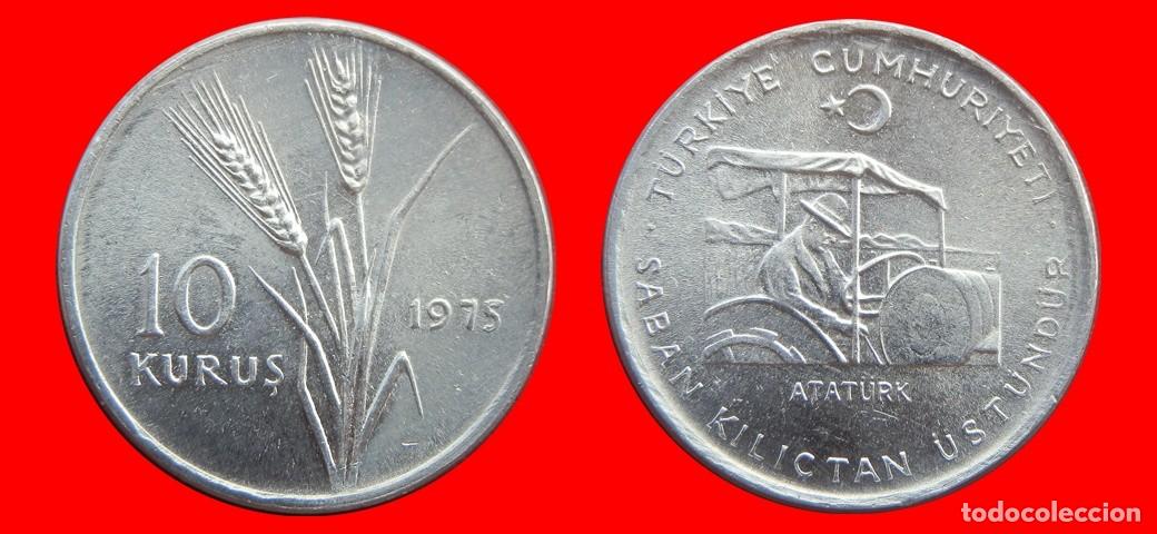 Monedas antiguas de Europa: 10 KURUS 1975 TURQUIA-155169
