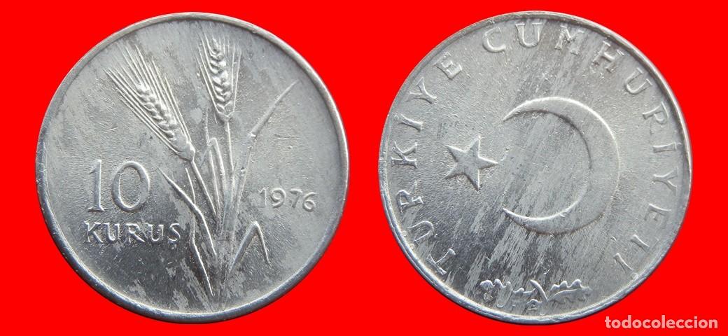 Monedas antiguas de Europa: 10 KURUS 1976 TURQUIA-155170