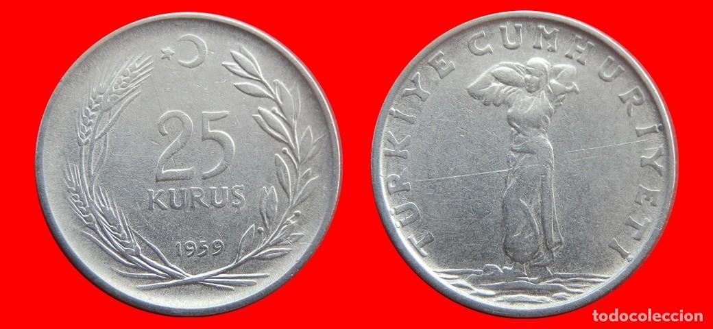 Monedas antiguas de Europa: 25 KURUS 1959 TURQUIA-155171