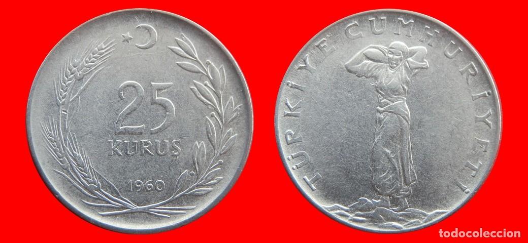 Monedas antiguas de Europa: 25 KURUS 1960 TURQUIA-155172