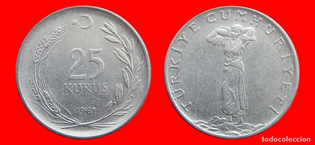Monedas antiguas de Europa: 25 KURUS 1961 TURQUIA-155173