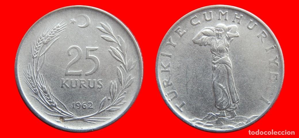 Monedas antiguas de Europa: 25 KURUS 1962 TURQUIA-155174