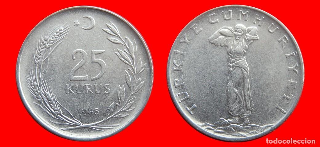 Monedas antiguas de Europa: 25 KURUS 1965 TURQUIA-155176