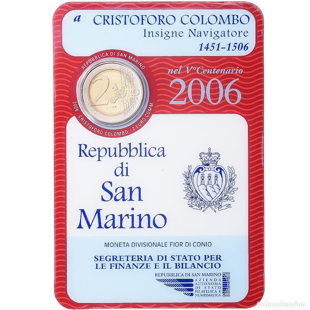 Monedas antiguas de Europa: [#1546605] San Marino, 2 Euro, Christopher Colombus, 2006, Rome, Bimet&aacute;lico, FDC, KM:478